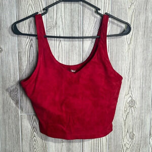 Women Oalka Red Camo Tank Top with built in Bra size medium